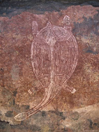 Turtle rock art