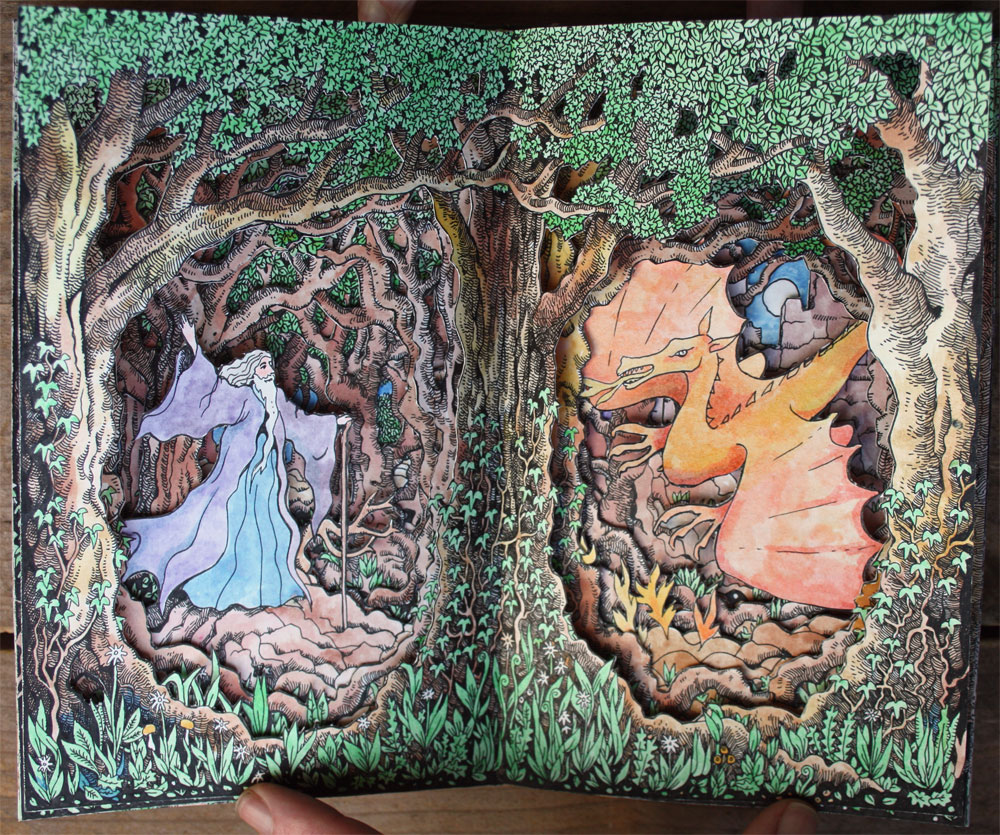 A Dragon Encounter Altered Book