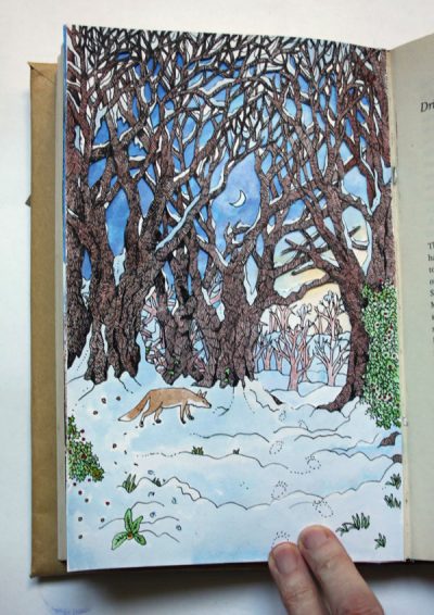 Page from The Wintry Wood Altered Book