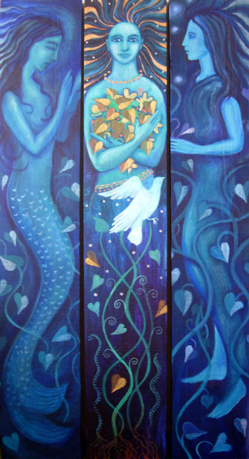 Water Goddess Triptych