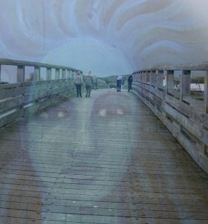 The Blue Lady of The Old Shoreham Footbridge