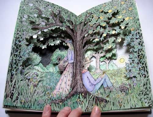 Silver Apples Golden Apples Altered Book