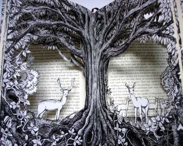 Forest Deer Altered Book