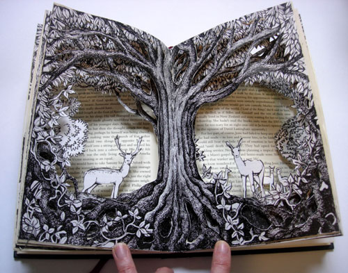 Forest Deer Altered Book