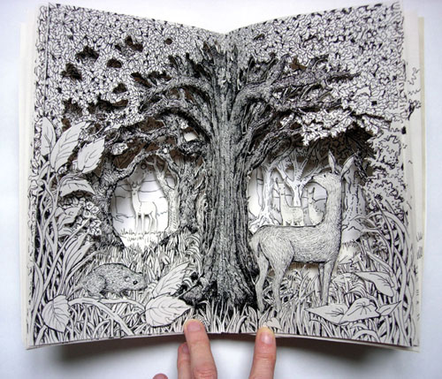 Deer in the Forest Altered Book
