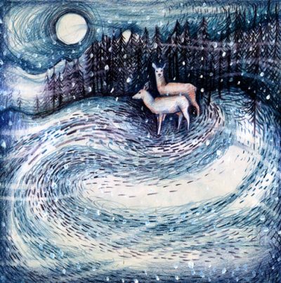 Deer in the Snow