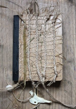 Diary with hemp string.