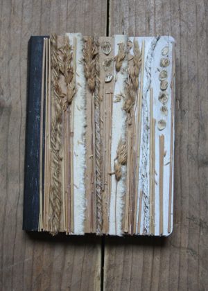 Diary covered with grasses