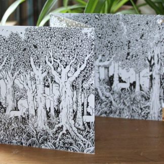 In the Forest concertina greetings card