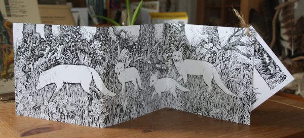 Foxes Abroad Concertina Card