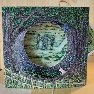 Long Man of Wilmington concertina card