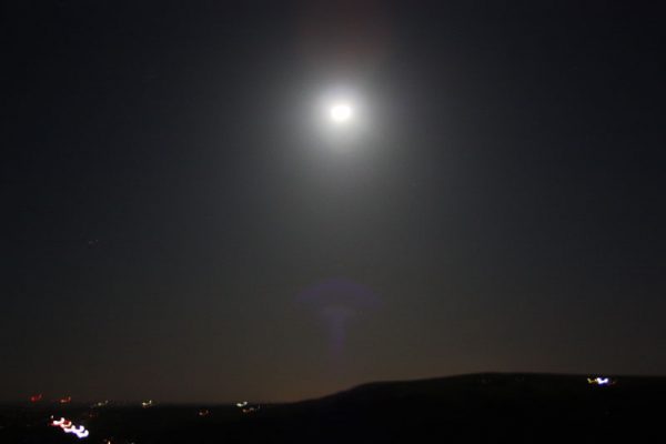 Moon over Wolstonbury Hill