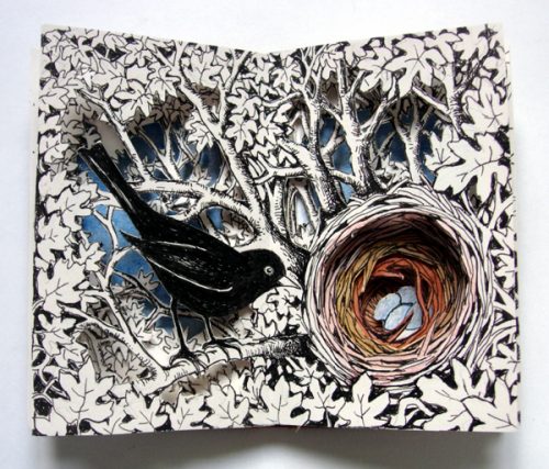 Blackbird Nest Altered Book