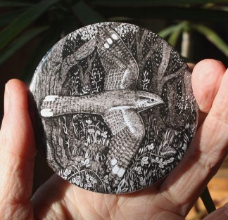 Nightjar pocket mirror