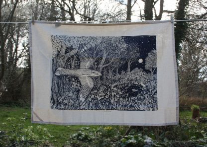 Nightjar tea towel