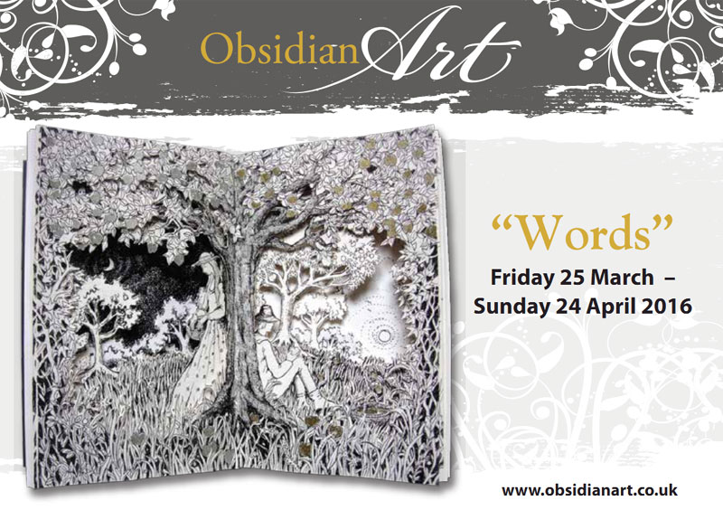 Obsidian Art Words Exhibition Flyer