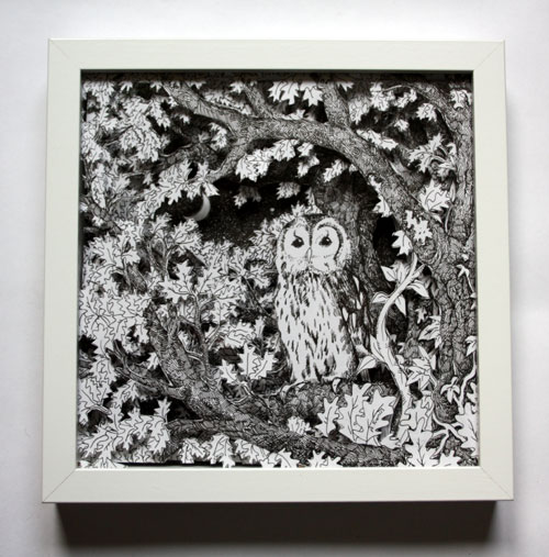 Owl at Dusk Boxframe