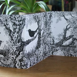 Owls and Blackbirds Concertina Card