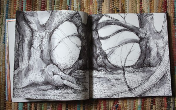 Pen and Wash Trees