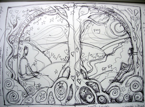 Rough Sketch for Altered Book