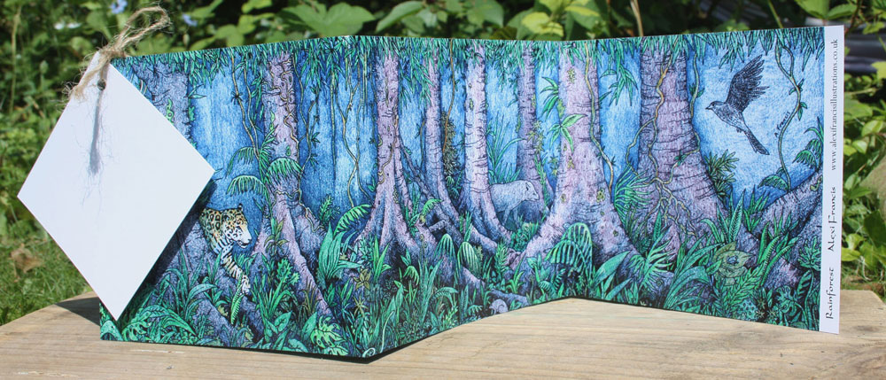 Rainforest concertina card