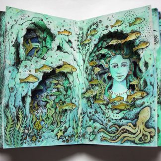 Sea Grotto Altered Book
