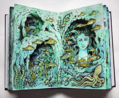 Sea Grotto Altered Book