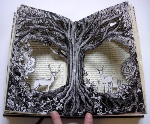Deer in the Forest Altered Book