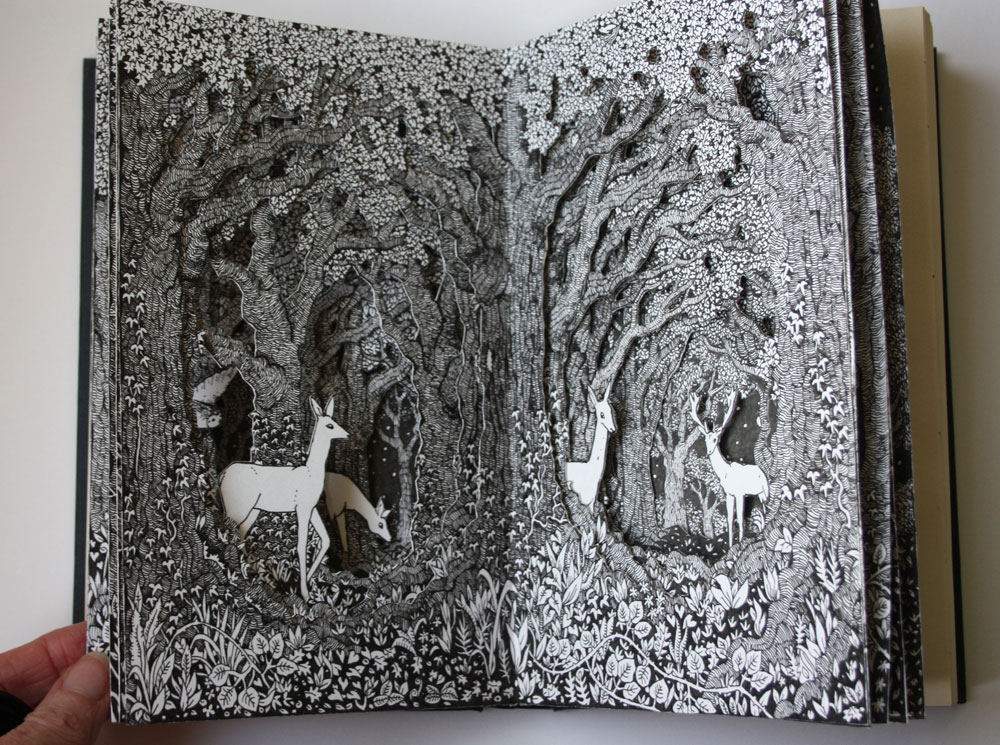 Still Deer Moon Altered Book