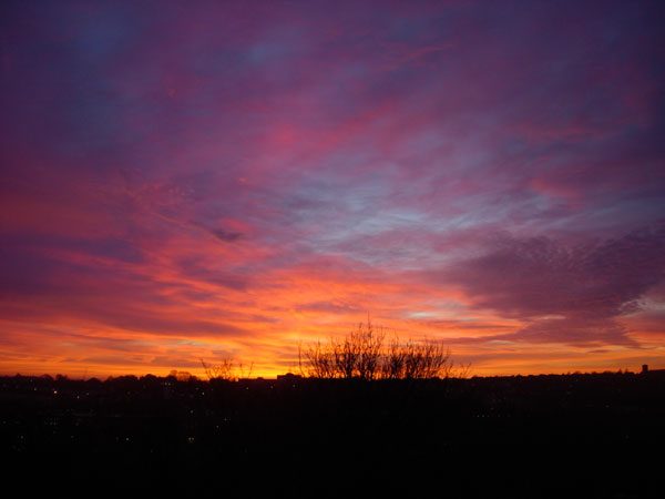 Sunset from my living-room window.