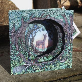 The Wood at Dusk papercut concertina card