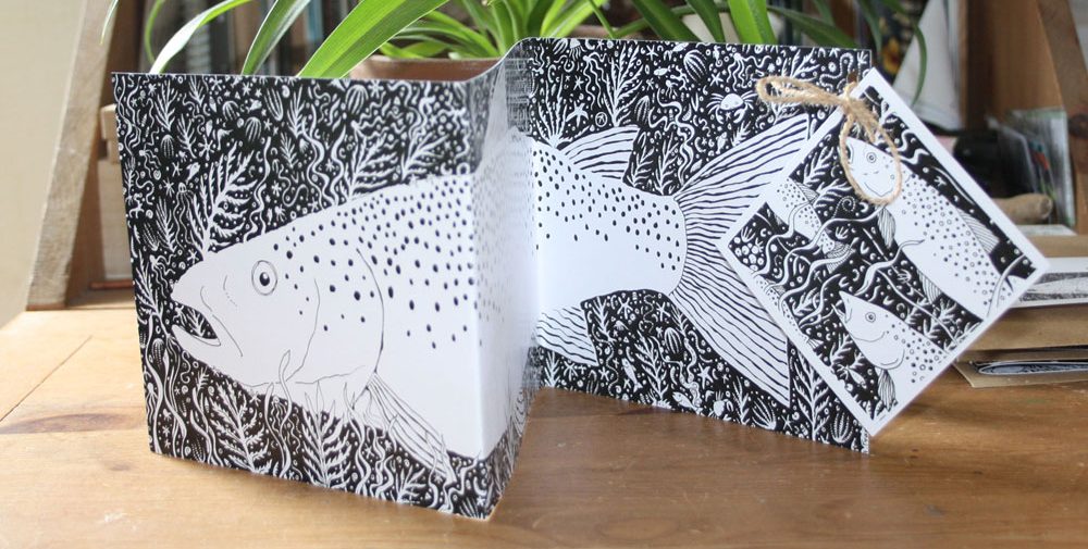 Sea Trout Concertina Card