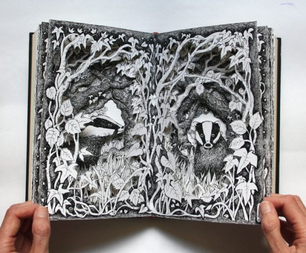 two Badgers Altered Book