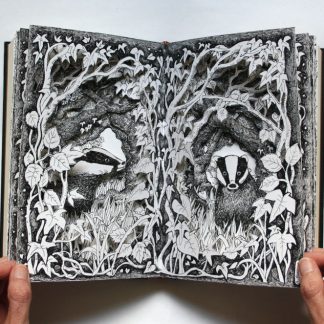 Two Badgers Altered Book