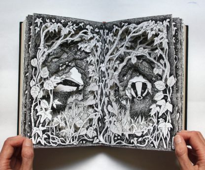 Two Badgers Altered Book