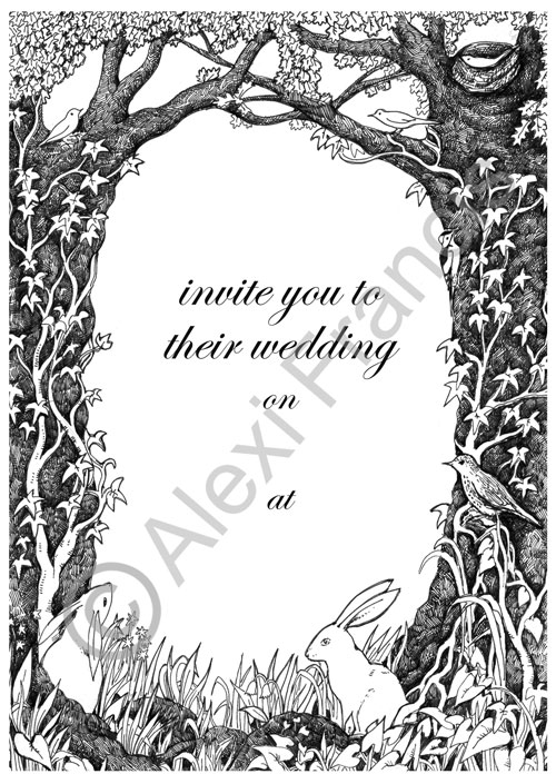 Woodland Wildlife Wedding Invitation